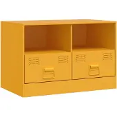 vidaXL Tv-meubel 67x39x44 cm staal mosterdgeel