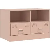vidaXL Tv-meubel 67x39x44 cm staal roze