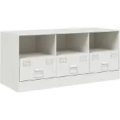 vidaXL Tv-meubel 99x39x44 cm staal wit