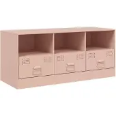 vidaXL Tv-meubel 99x39x44 cm staal roze