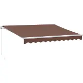 vidaXL Luifel handmatig uittrekbaar 300x250 cm bruin