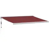 vidaXL Luifel automatisch uittrekbaar 400x300 cm bordeauxrood
