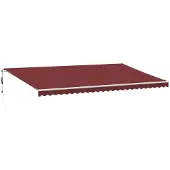 vidaXL Luifel automatisch uittrekbaar met LED 600x300 cm bordeauxrood