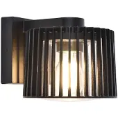 Lutec Shyne Wandlamp Mat Zwart - IP54 - excl. 1 x E27