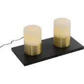 QAZQA Set van 2 oplaadbare gouden RGBW tafellampen - Alessia