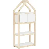 Notio Living SquareLine-Boekenkast - 2 Manden - Wit/Natuur