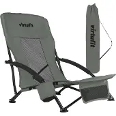 VirtuFit Strandstoel opvouwbaar - Campingstoel - Grijs