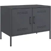 vidaXL Tv-meubel 68x39x50,5 cm staal antracietkleurig
