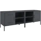 vidaXL TV-kastjes, 2 stuks, antraciet, 68x39x50,5 cm, staal