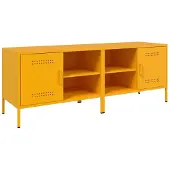 vidaXL Tv-meubelen 2 st 68x39x50,5 cm staal mosterdgeel