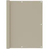 vidaXL Balkonscherm 120x400 cm oxford stof beige