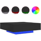 vidaXL Salontafel met LED-verlichting 100x100x31 cm zwart