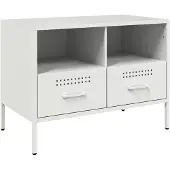 vidaXL Tv-meubel 68x39x50,5 cm staal wit