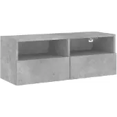 vidaXL Tv-wandmeubel 80x30x30 cm bewerkt hout betongrijs