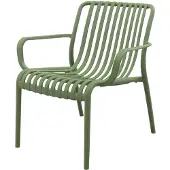 Van der Garde Tuinmeubelen Stripe Loungestoel - Mosgroen
