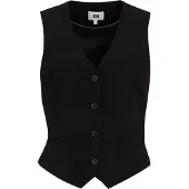 We fashion - Dames getailleerd gilet - Zwart - Maat: 44