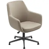 Sedero Vergaderstoel Volos - Taupe - PU-leer