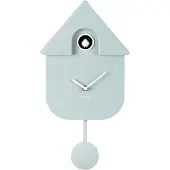 Present Time Wall clock Modern Cuckoo ABS soft blue