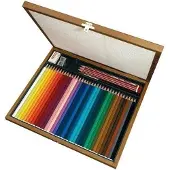 Stabilo Aquacolor - Houten Box - Premium Aquarel Kleurpotlood + Toebehoren