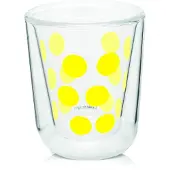 Zak!Designs Dotdot Espressobeker - Dubbelwandig - 7,5 cl - Geel