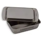 Merkloos Uitstekend Houseware RVS Botervloot Met Deksel - 16x11x4.5cm - Boterbox Voor De Koelkast - Vaatwasser Veiliger -