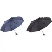 Benson 2x Opvouwbare paraplu’s voordeelpakket - zwart/blauw