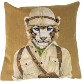 Mars & More gobelin kussen safari panter 45x45cm*