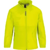 B&C Regenkleding voor jongens/meisjes geel - Sirocco windjas/regenjas