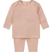 Dirkje broek + longsleeve roze Set Meisjes Katoen Ronde hals Effen - maat 80