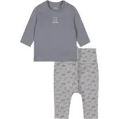 Dirkje broek + longsleeve blauw Set Jongens Stretchkatoen Ronde hals All over print - maat 56
