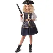Vegaoo - Chique piratenvermomming voor meisjes