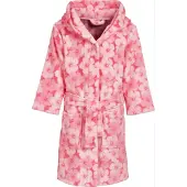 Playshoes badjas Hawaii roze Meisjes Polyester Capuchon Bloemen - maat 110/116
