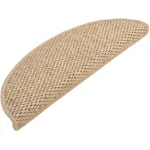 vidaXL Trapmatten zelfklevend 15 st sisal-look 56x17x3 cm zandkleurig