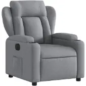 vidaXL Fauteuil elektrisch verstelbaar stof lichtgrijs