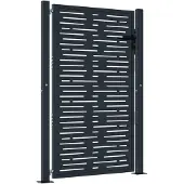 vidaXL Poort 100x125 cm met vierkant staal antracietkleurig