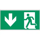Allesveilig.nl Nooduitgang naar beneden pictogram