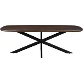 LivingFurn Eettafel Jesper Deens Ovaal Bruin 230cm Mangohout
