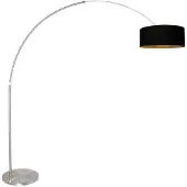 Steinhauer Booglamp Sparkled Light metaal met zwarte kap