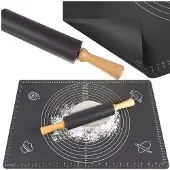 Ruhhy Siliconen Bakmat en Deegroller Set - Bakgemak en Precisie