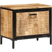 vidaXL Schoenenkast 60x35x53 cm massief ruw mangohout