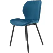 Fraaai Verona eetkamerstoel velvet blauw