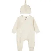 Dirkje boxpak + muts offwhite Ecru Jongens/Meisjes Katoen V-hals Effen - maat 44
