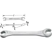 Hazet 612-24X27 612 Dubbele open ringsleutel Sleutelbreedte (metrisch) 24 - 27 mm