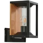 LUCANDE Wandlamp buiten Candina, dimbaar, zwart, Aluminium, Modern, Wandlamp buiten