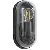 LUCANDE Wandlamp buiten Serine, dimbaar, zwart, Aluminium, Wandlamp buiten