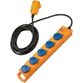 Brennenstuhl Super-Solid-Line bouwplaats stekkerdoos | IP54 | FI-schakelaar | 5 contacten | schakelaar | geel | 5 meter
