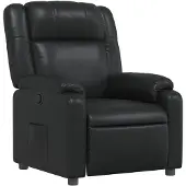 vidaXL Fauteuil verstelbaar kunstleer zwart