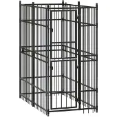 vidaXL Hondenkennel 1,84 m² staal