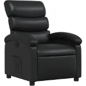 vidaXL Fauteuil verstelbaar kunstleer zwart