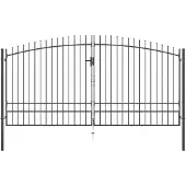 vidaXL Dubbele deur hekpoort Woerden met speerpunt 400x249,5 cm